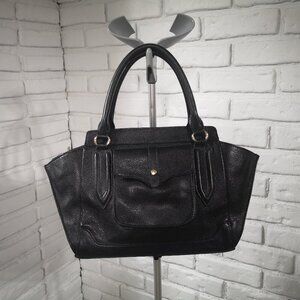 Zenith Hand Bags Ladies Black Genuine Leather Fully Lined Handbag / Crossbody